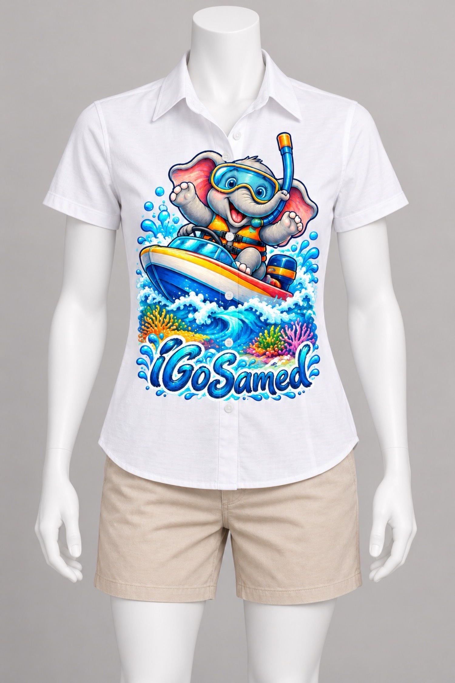 Speedboat Elephant Shirt Women