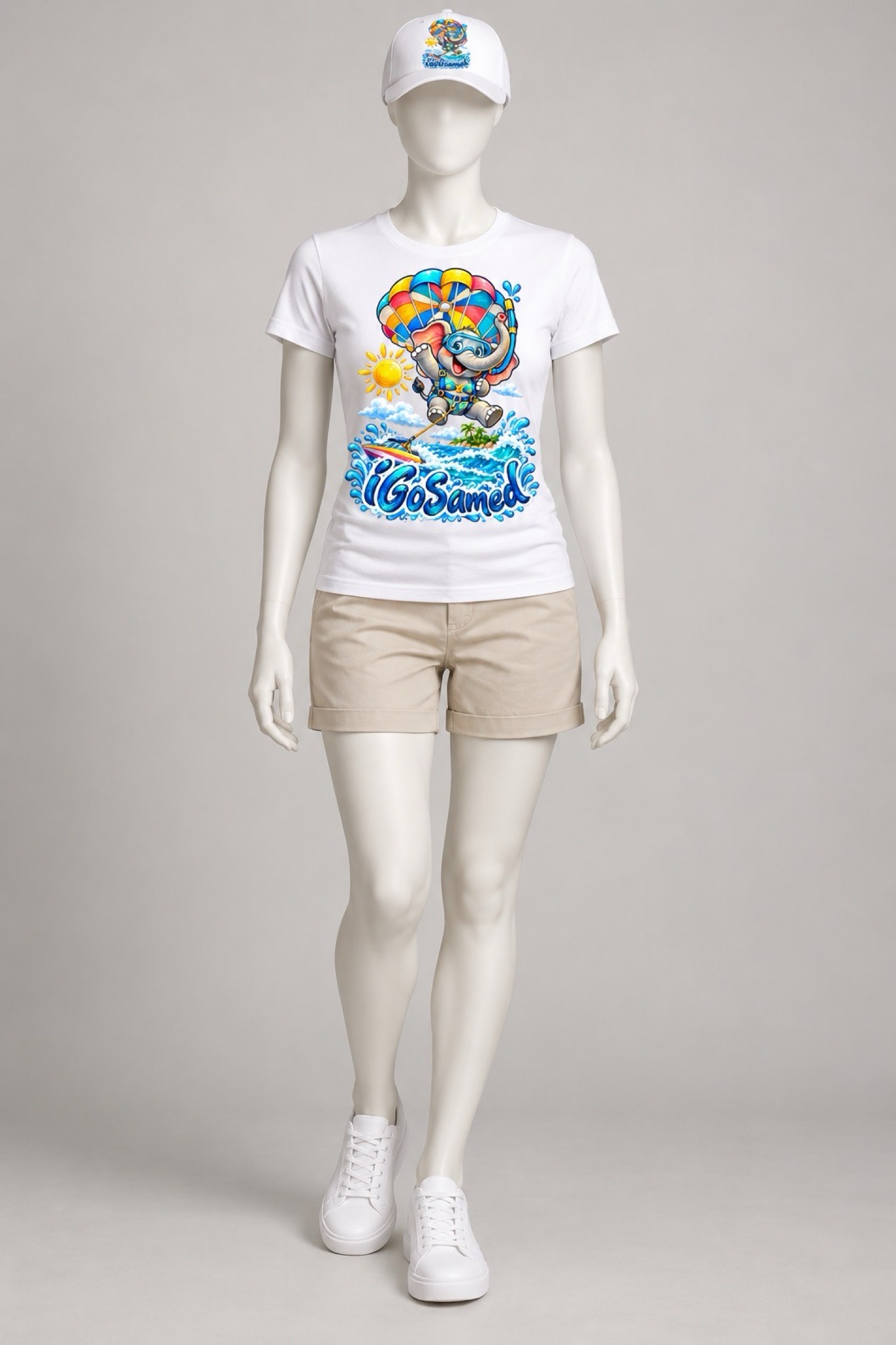 Parasailing Elephant Tee Women
