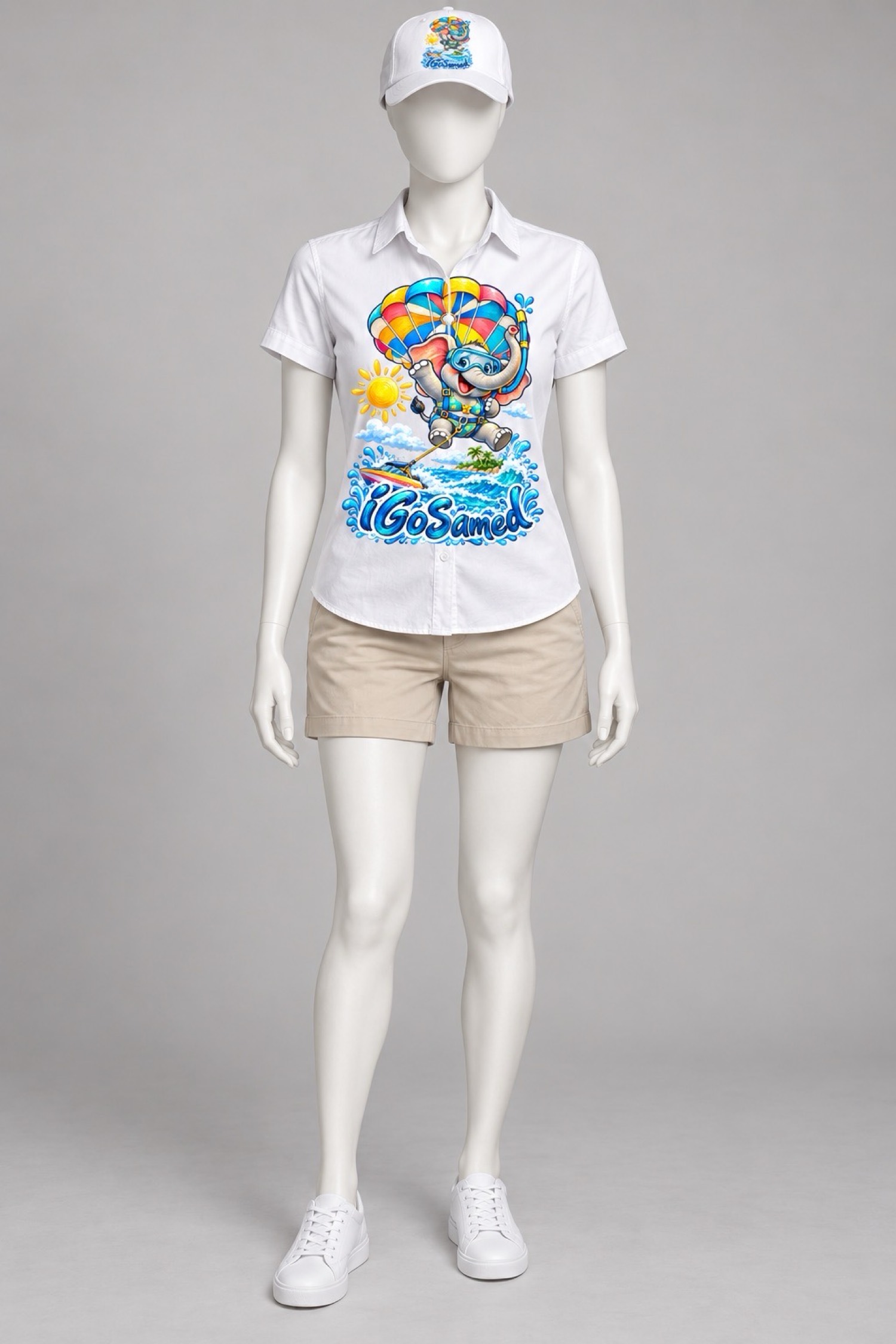 Parasailing Elephant Shirt Women
