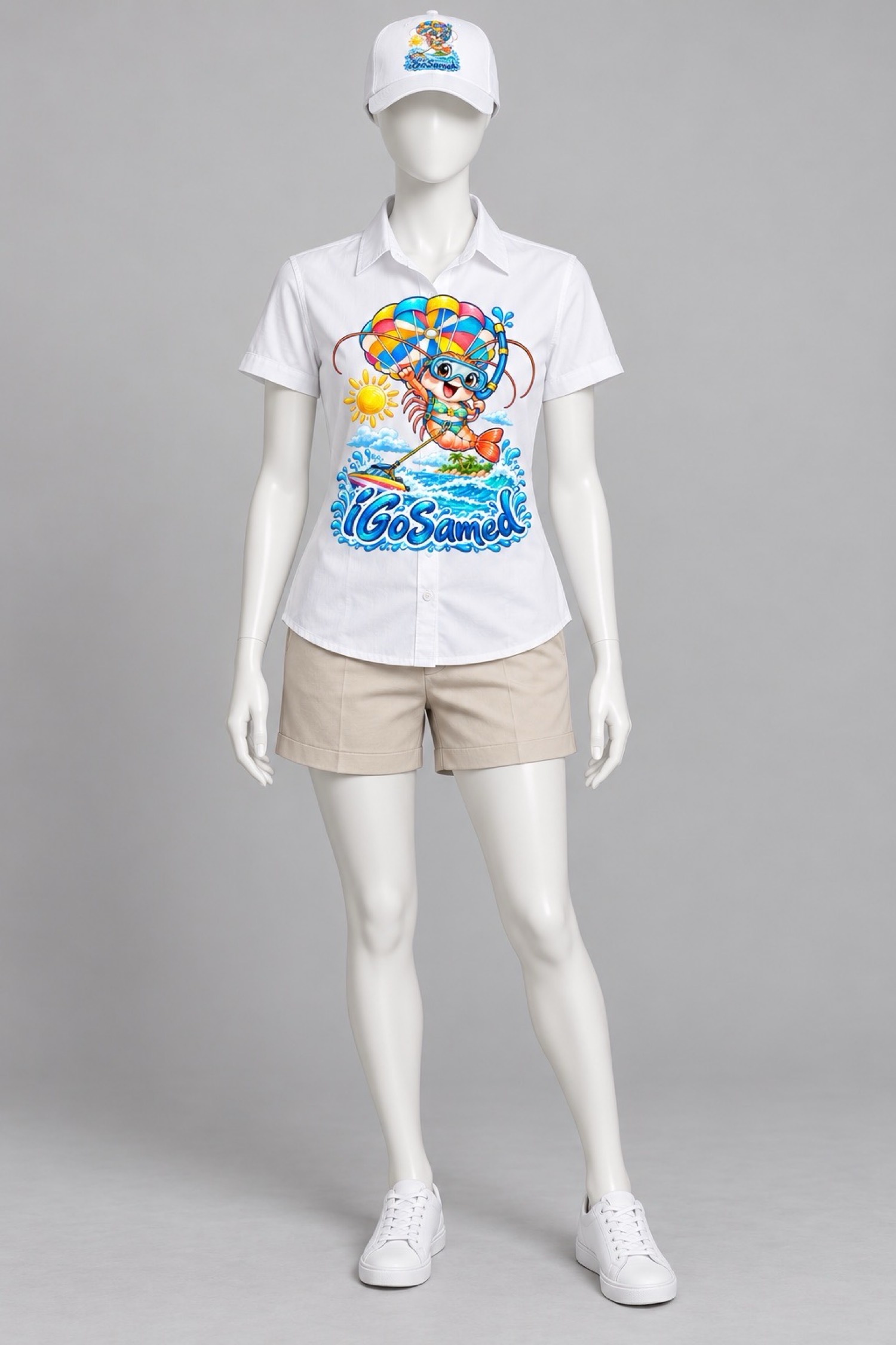 Parasailing Shrimp Shirt Women