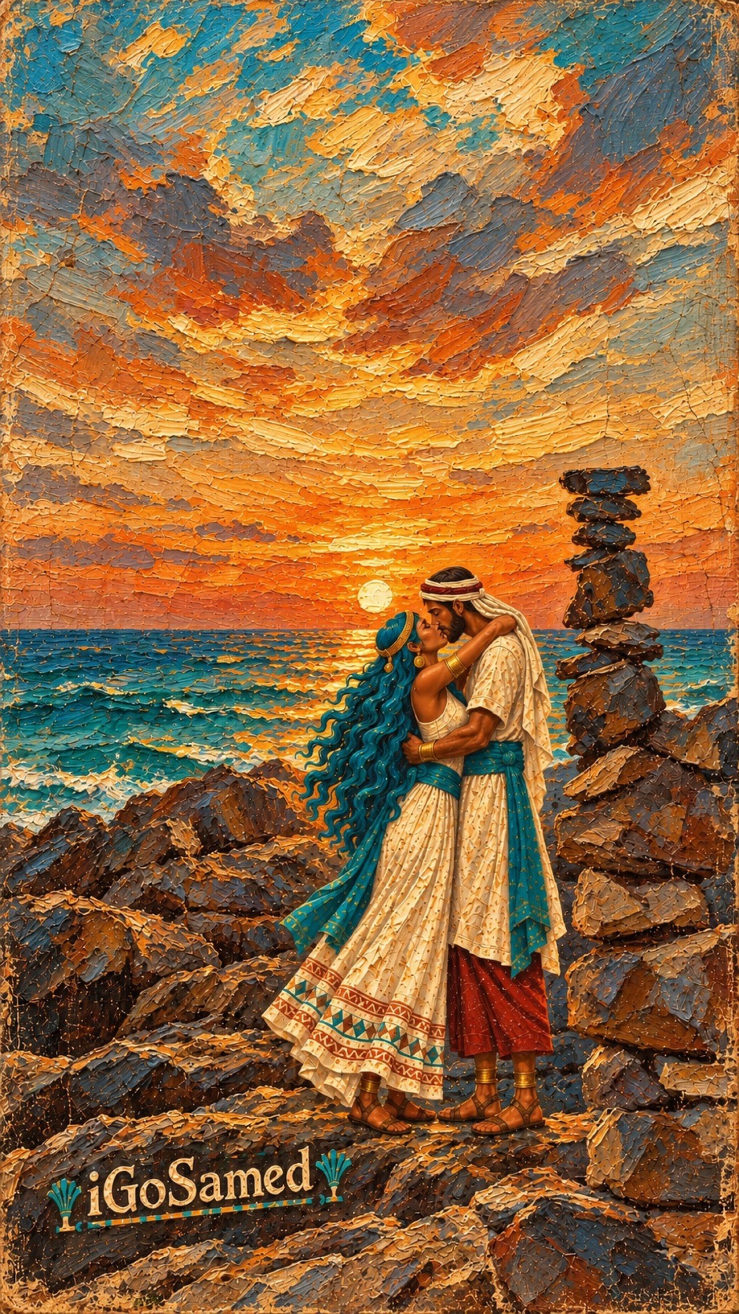 Kiss Under the Fiery Sky